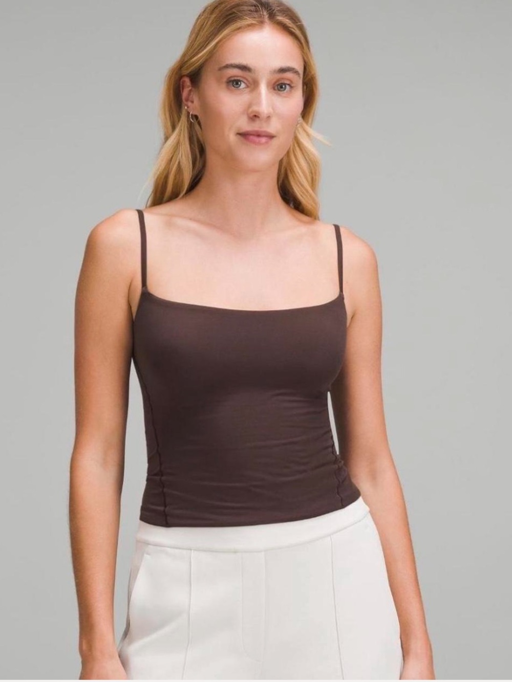 Lululemon Wundermost Ultra-Soft
Nulu Spaghetti-Strap Tank Top Chocolate Brown S